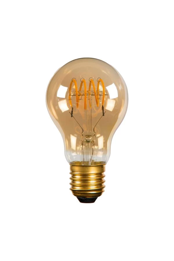 Lucide A60 TWILIGHT SENSOR - Filament bulb - Ø 6 cm - LED - E27 - 1x4W 2200K - Day/Night Sensor - Amber - turned off